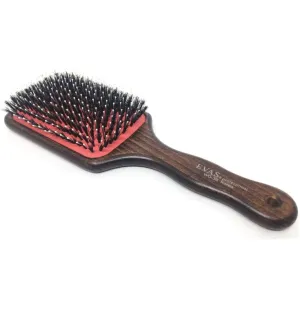 Professional Wooden Natural Boar / Nylon Bristles Racquet Hair Brush WD39 - Evas