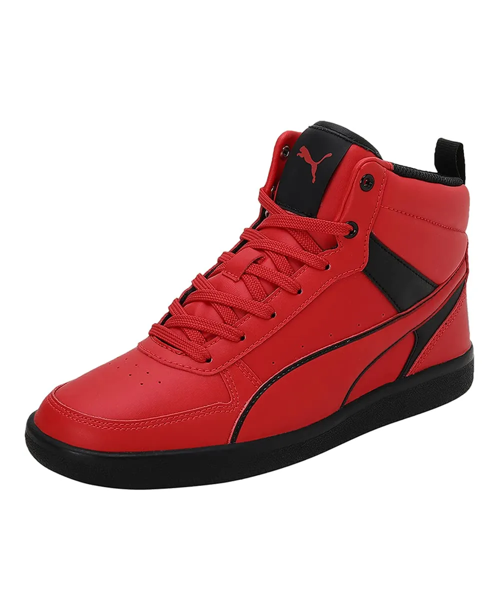 Puma Unisex-Kid Pluto Junior High Risk Red-Black Sneaker - 4UK (39187101)