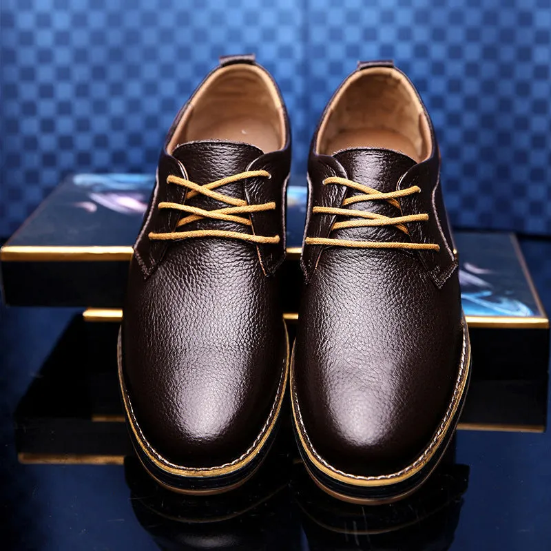 Rippled Leather Leu Oxfords Shoes