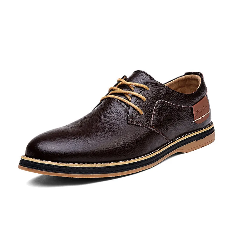 Rippled Leather Leu Oxfords Shoes