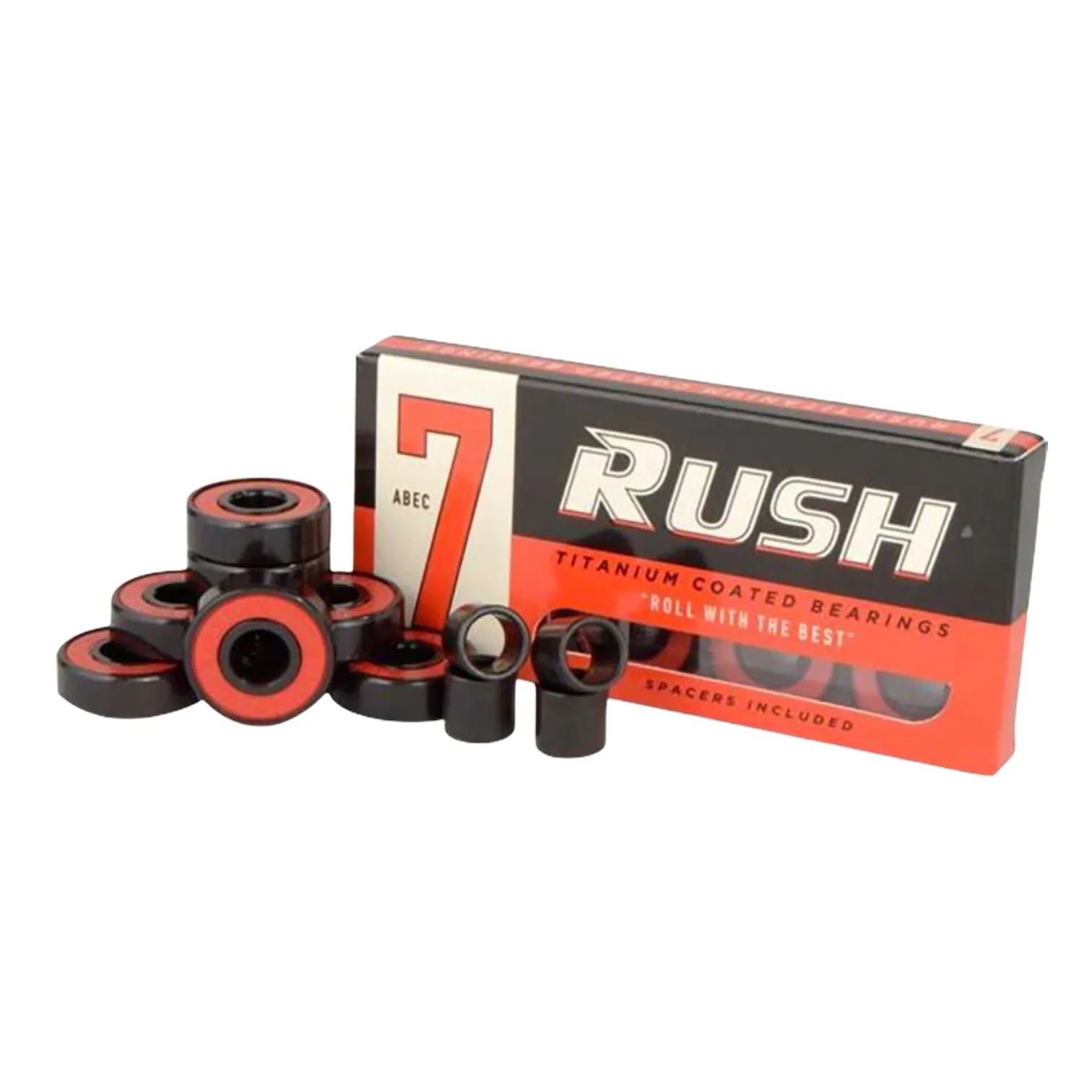 Rush Abec-7 Titanium Coated Bearings - Includes Spacers