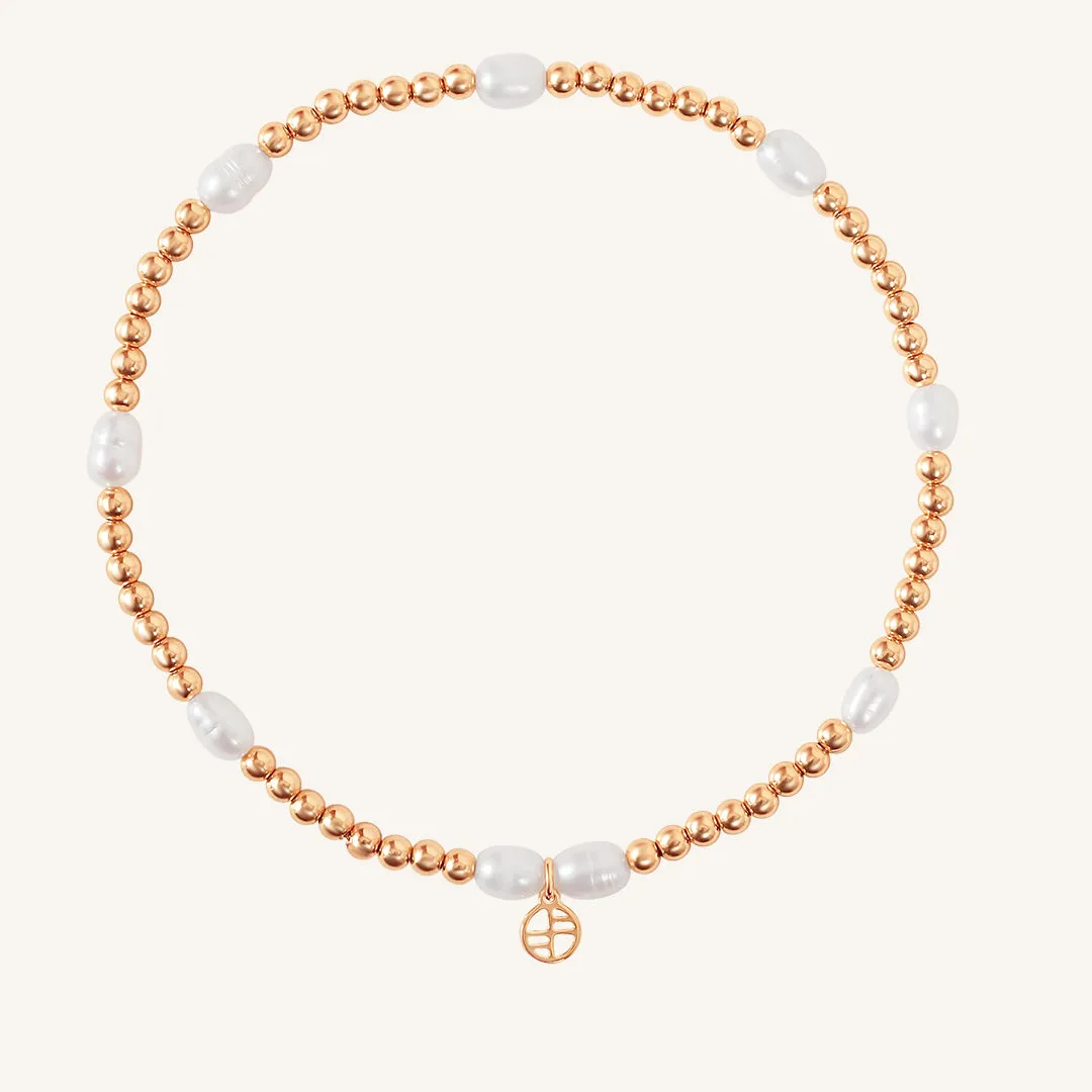 Sahara Stretchy Pearl Anklet