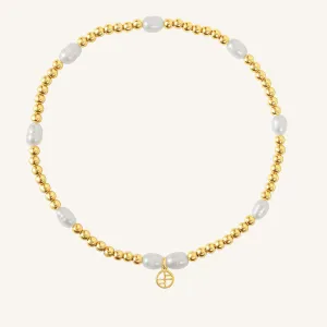 Sahara Stretchy Pearl Anklet