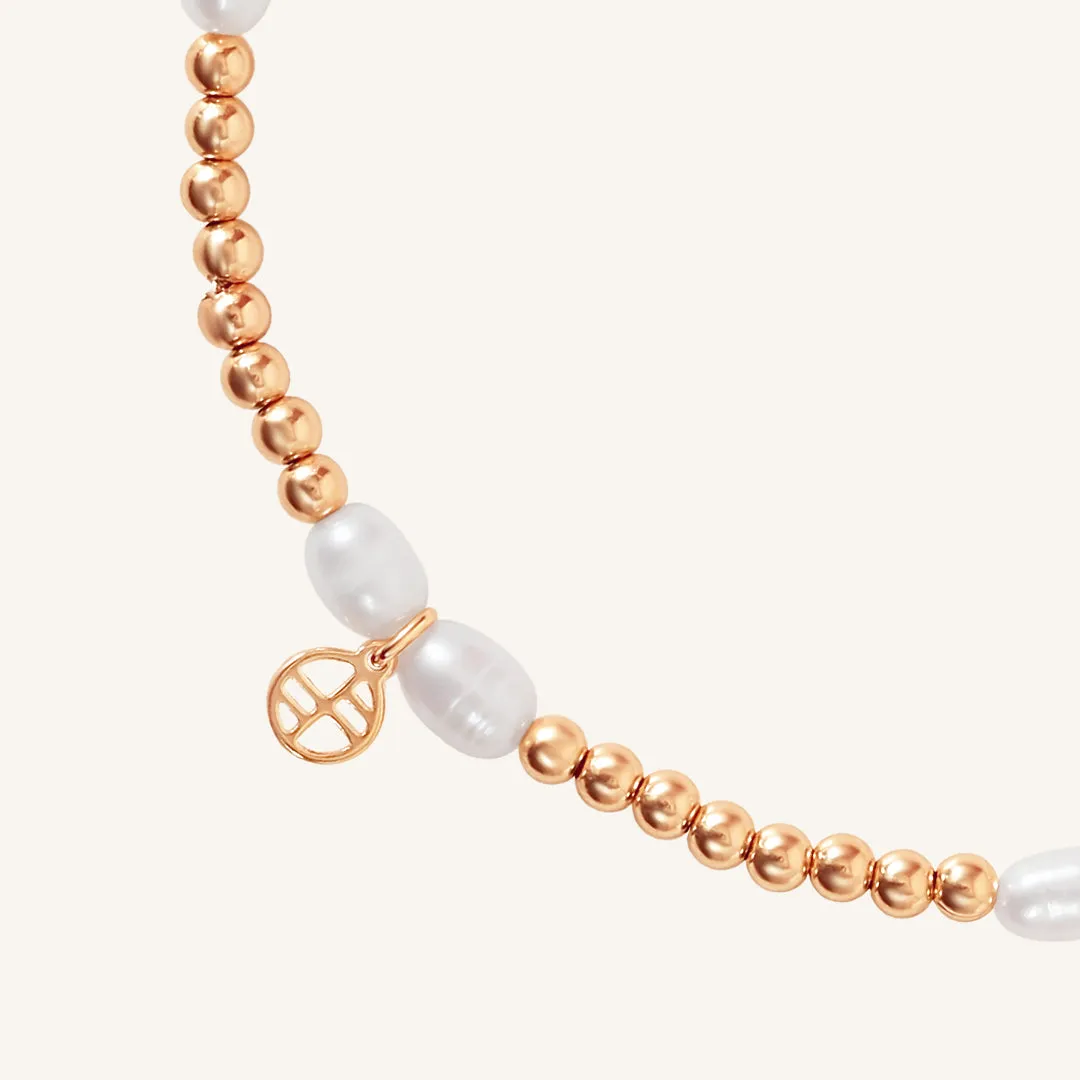 Sahara Stretchy Pearl Anklet