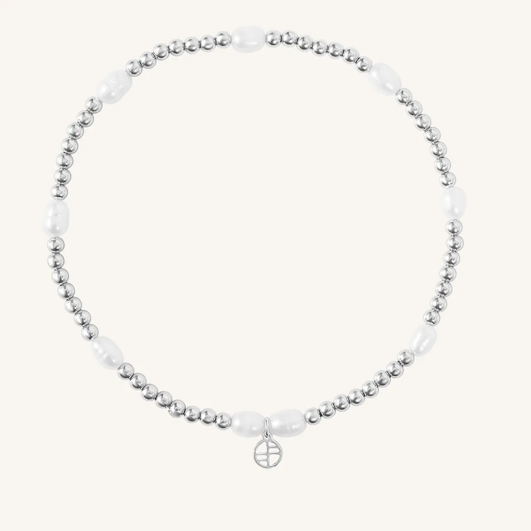 Sahara Stretchy Pearl Anklet