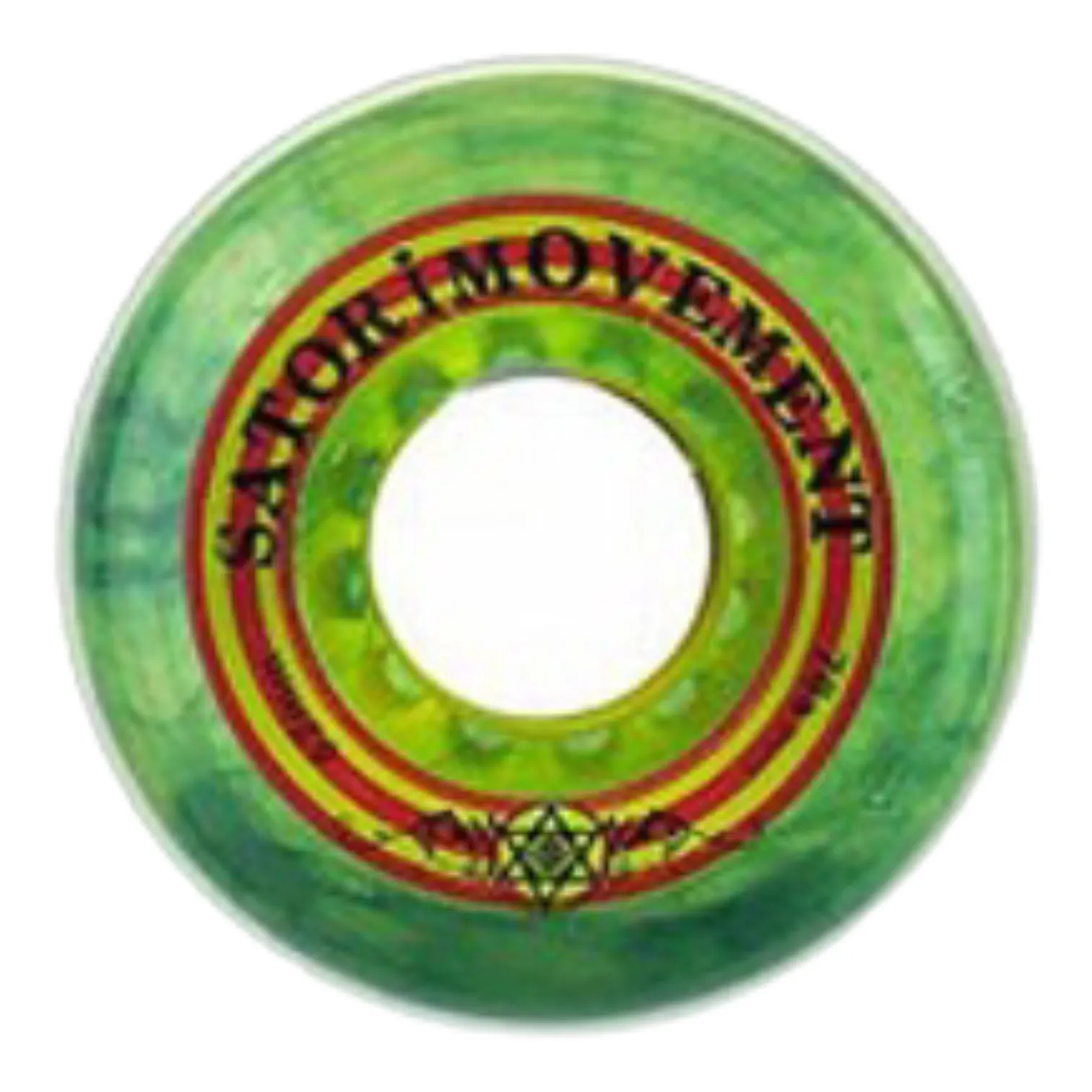 SATORI GOO BALL RASTA SKATEBOARD WHEELS 62MM 78A - CLEAR GREEN