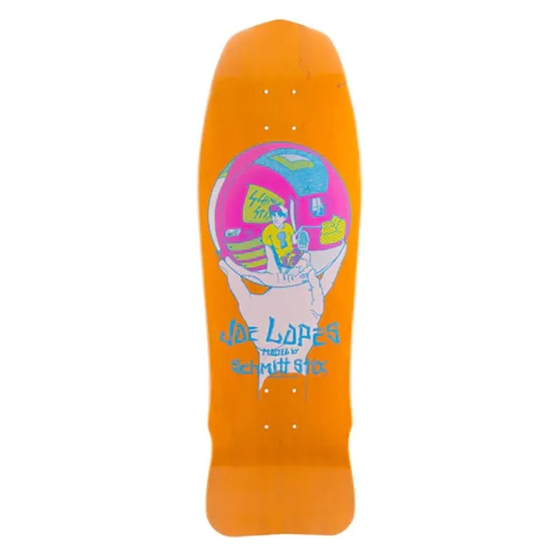 Schmitt Stix 10" x 30" Joe Lopes Crystal Ball Modern Concave (ORANGE STAIN) Skateboard Deck