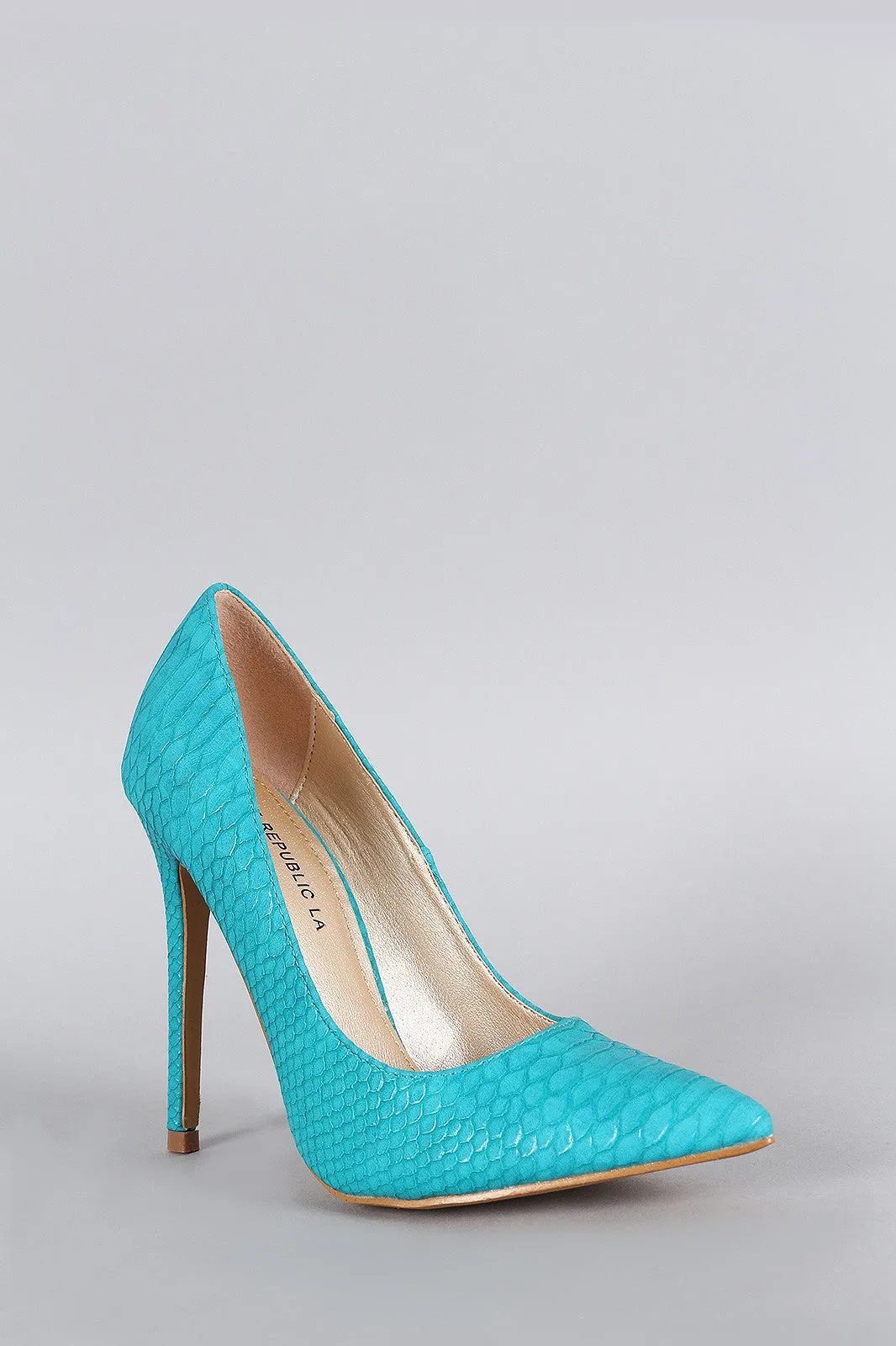 Shoe Republic Vibrant Snake Pump