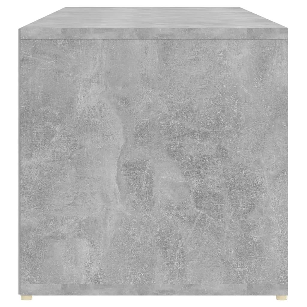 Shoe Storage Bench Concrete Grey 105x35x35 cm Chipboard