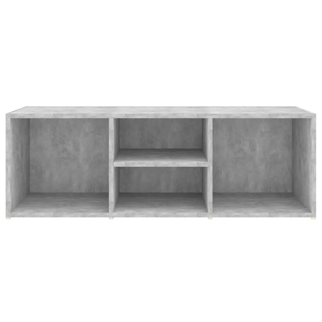 Shoe Storage Bench Concrete Grey 105x35x35 cm Chipboard