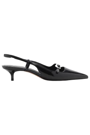 Slingback Heeled Shoes with Buckle