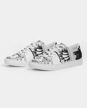 SMF Retro Comic Masculine Faux-Leather Sneaker