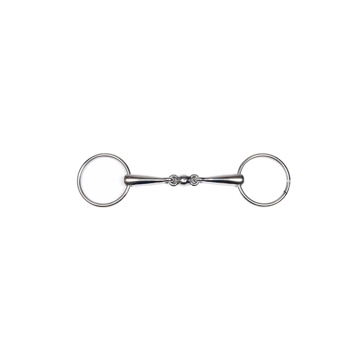 SNAFFLE RING BITS WITH BALL INOX