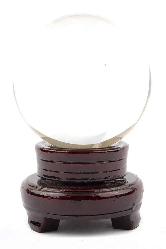 Soul Karma Fengshui Crystal Gazing Ball 80mm with Wooden Stand