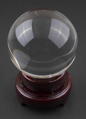 Soul Karma Fengshui Crystal Gazing Ball 80mm with Wooden Stand