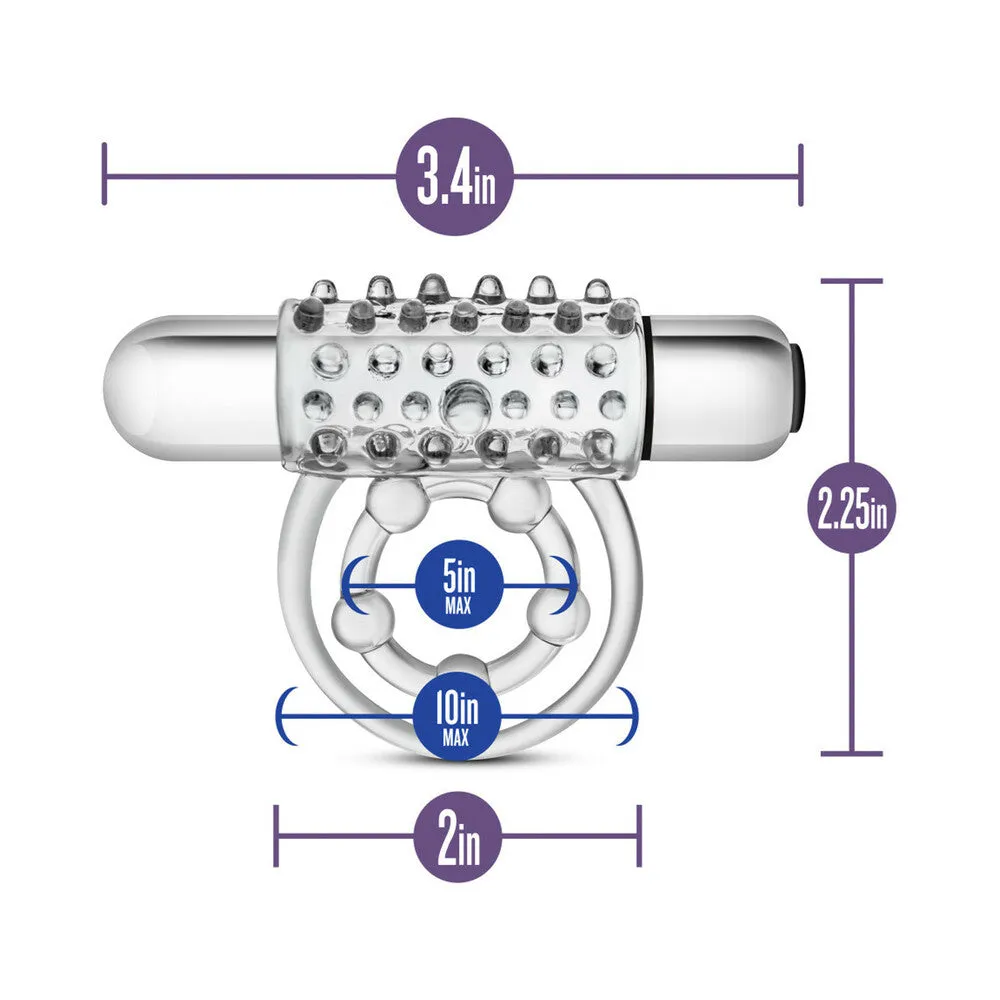 Stay Hard Vibrating Super Clitifier Cockring Clear