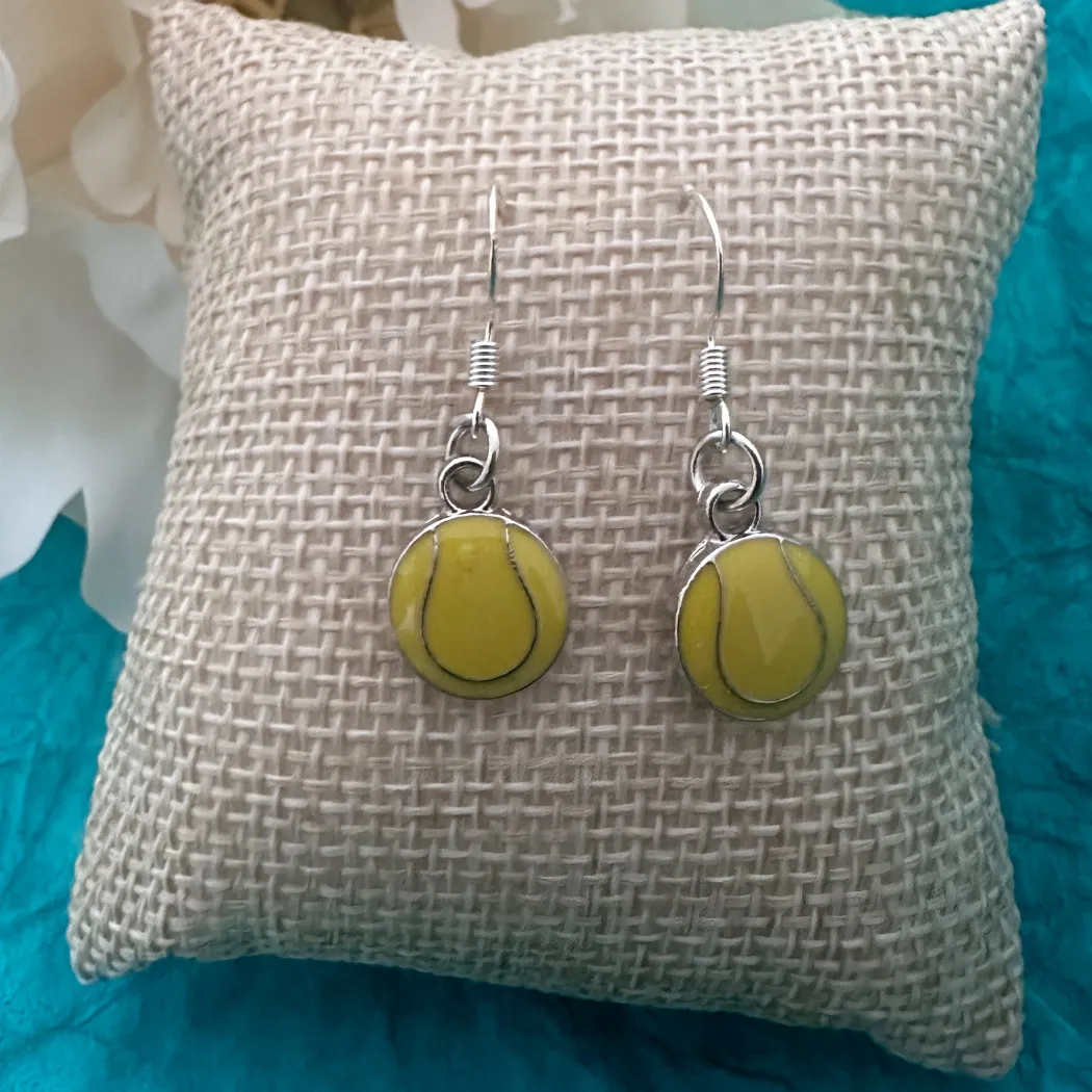 Tennis Ball Dangle Earrings