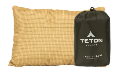 TETON Sports Camp Pillow; Great for Travel, Camping and Backpacking; Washable, Green, 12 x 18 inches; 9.6 Ounces