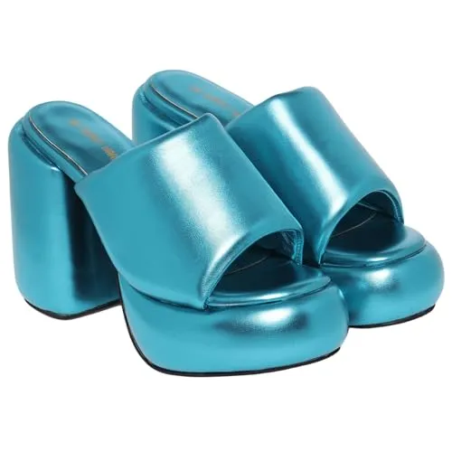 THE QUIRKY NAARI Metallic Chunks - Teal for A Rich Look | Metallic | 7 UK