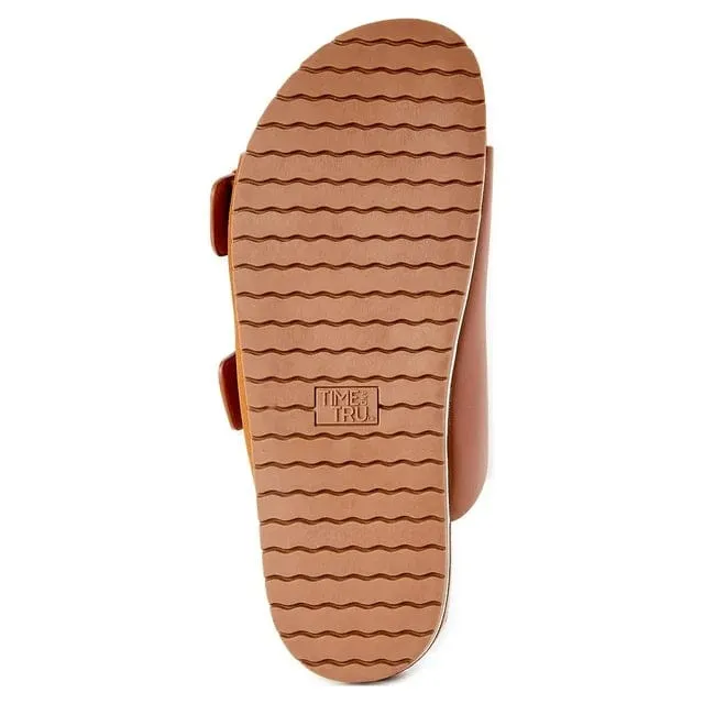 TIME AND TRU - Buckle Slip On Slides Slippers