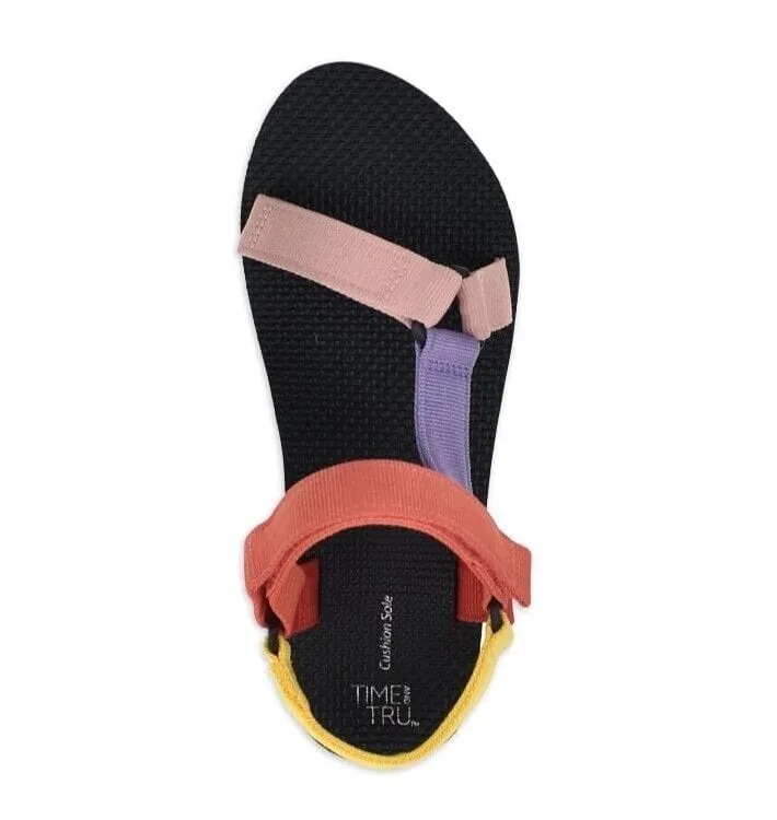 TIME AND TRU -  Platform Sandals Rainbow