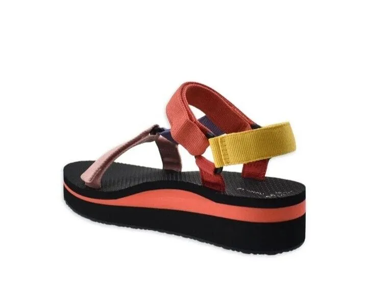 TIME AND TRU -  Platform Sandals Rainbow