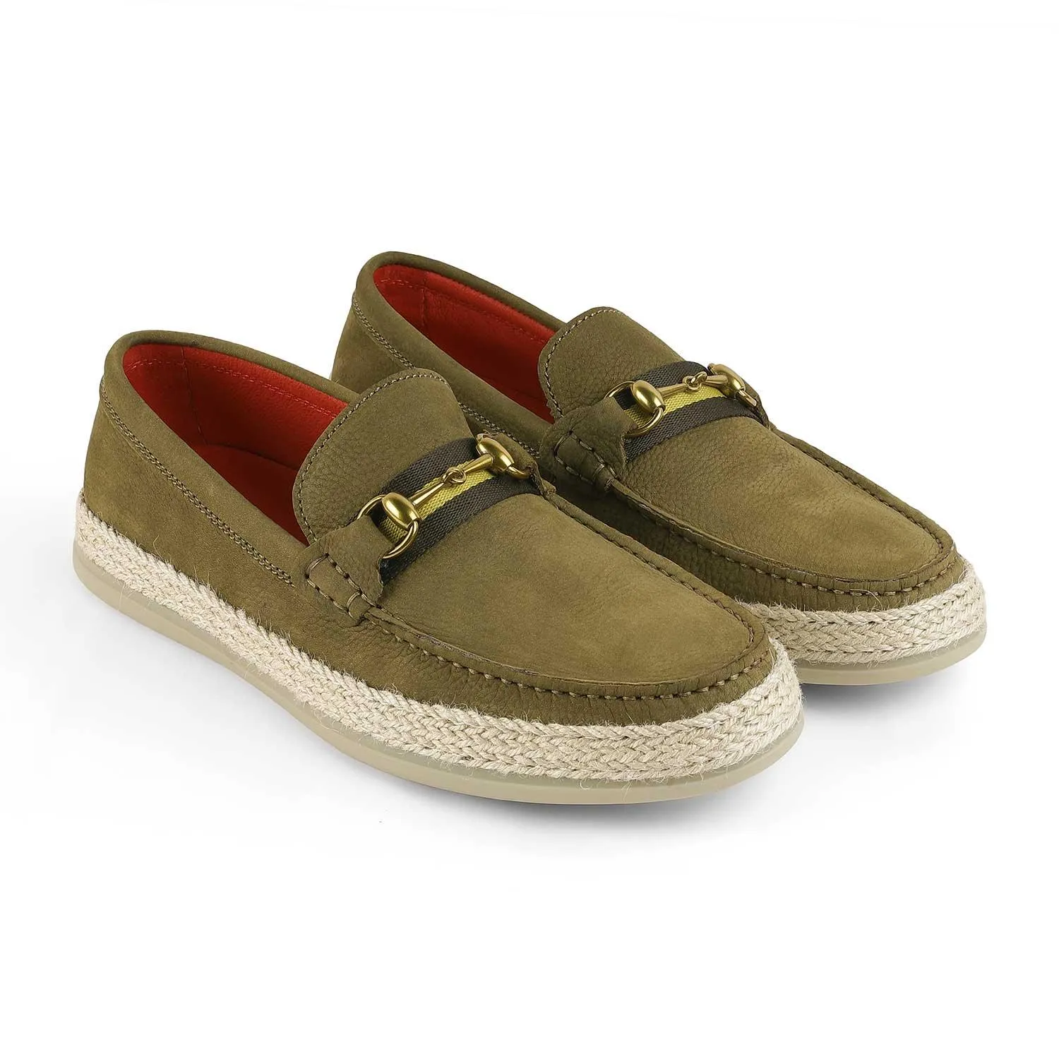 Tresmode Brad Green Men's Suede Leather Loafers