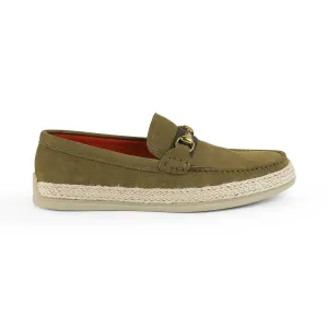 Tresmode Brad Green Men's Suede Leather Loafers