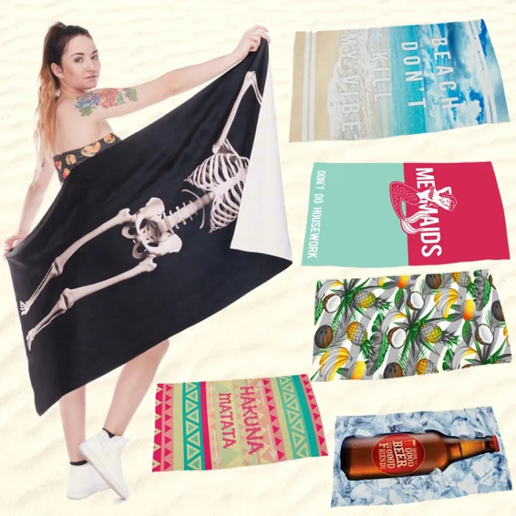 TWA43131 Active Printed Beach Towel Fashion 3D Digital Printed Bath Towel