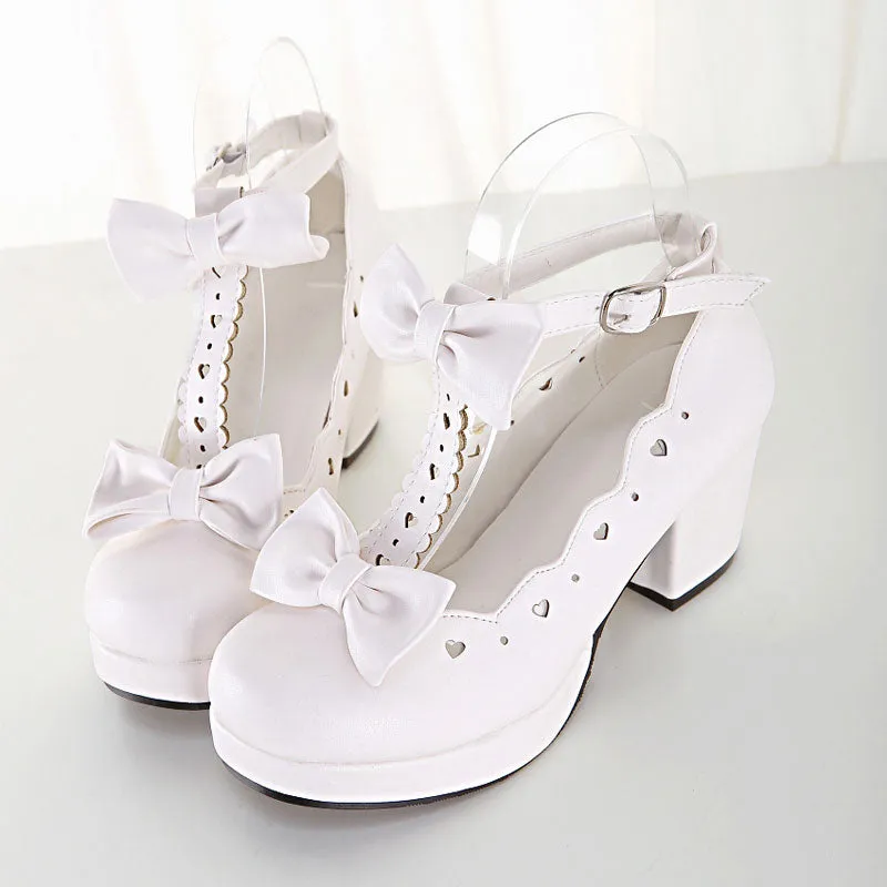 Uniwim Kawaii Bow Heels Shoes SE22918