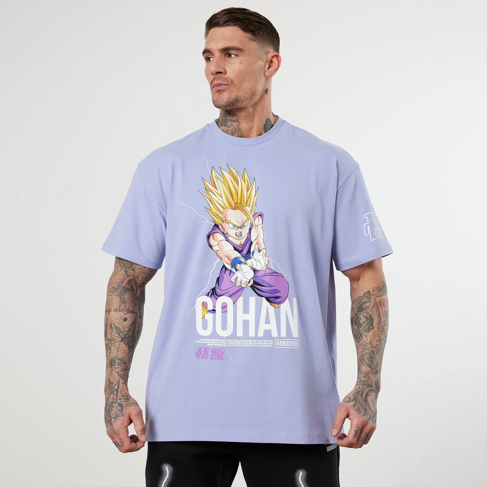 Vanquish DBZ CS Gohan Lilac Oversized T Shirt