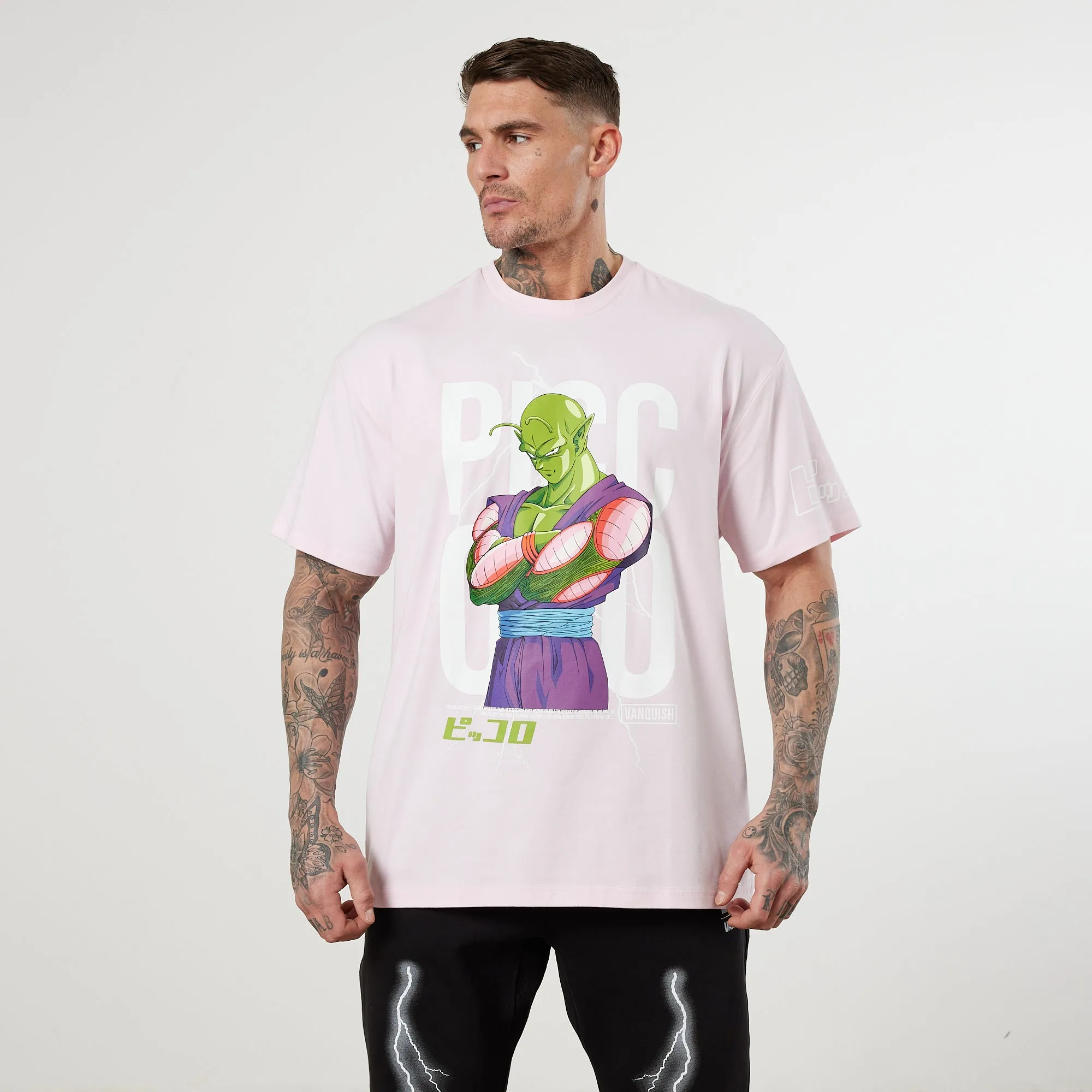 Vanquish DBZ CS Piccolo Pale Pink Oversized T Shirt