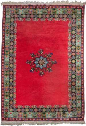 Vintage Moroccan Rabat Rug - 6'9 x 10'1