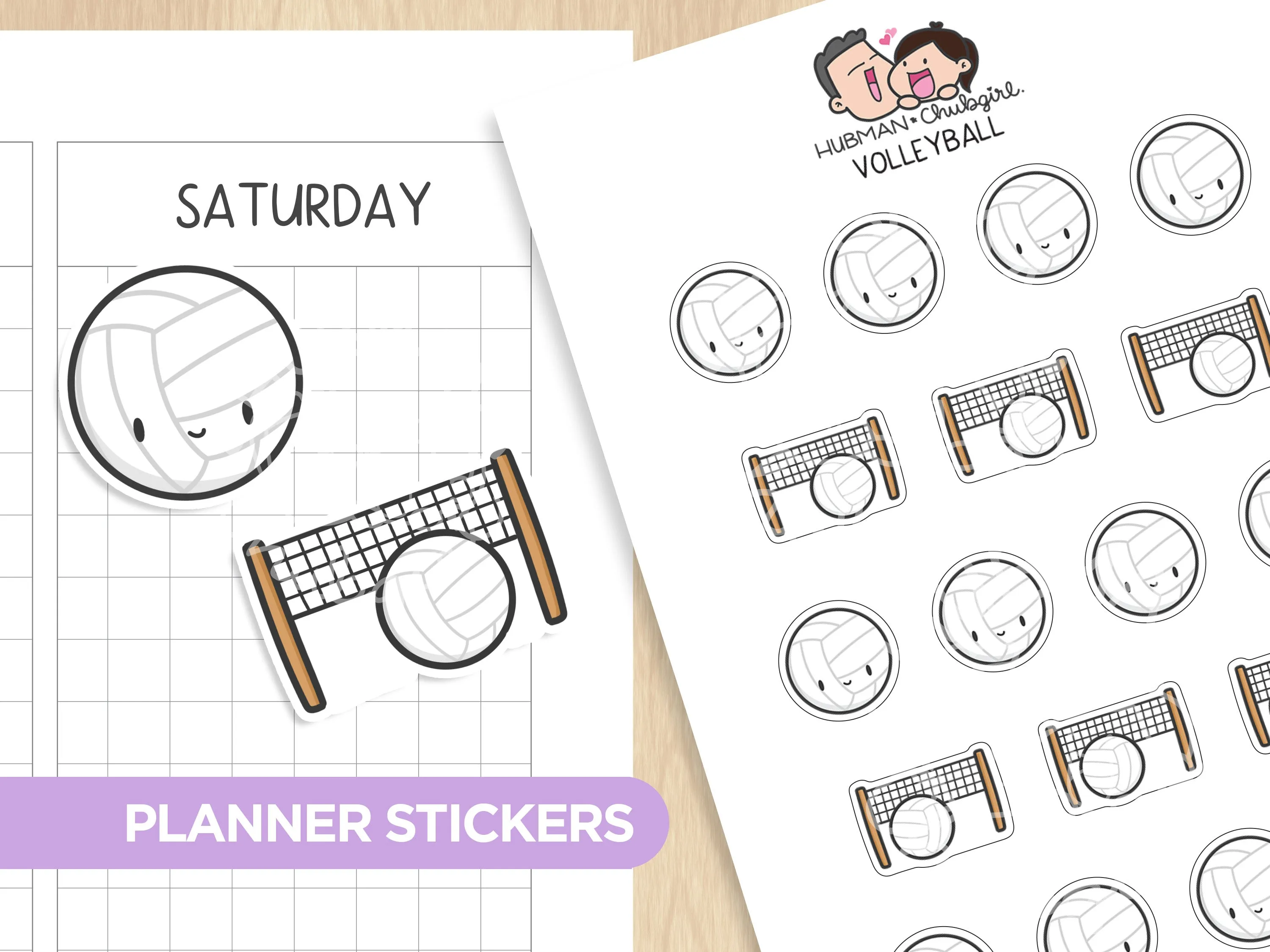 Volleyball Planner Stickers