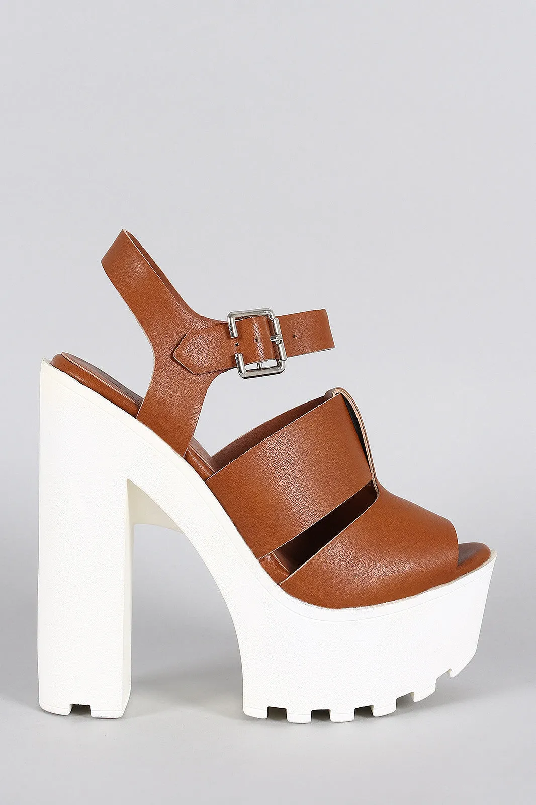 Wild Diva Lounge Lug Sole Platform Heel