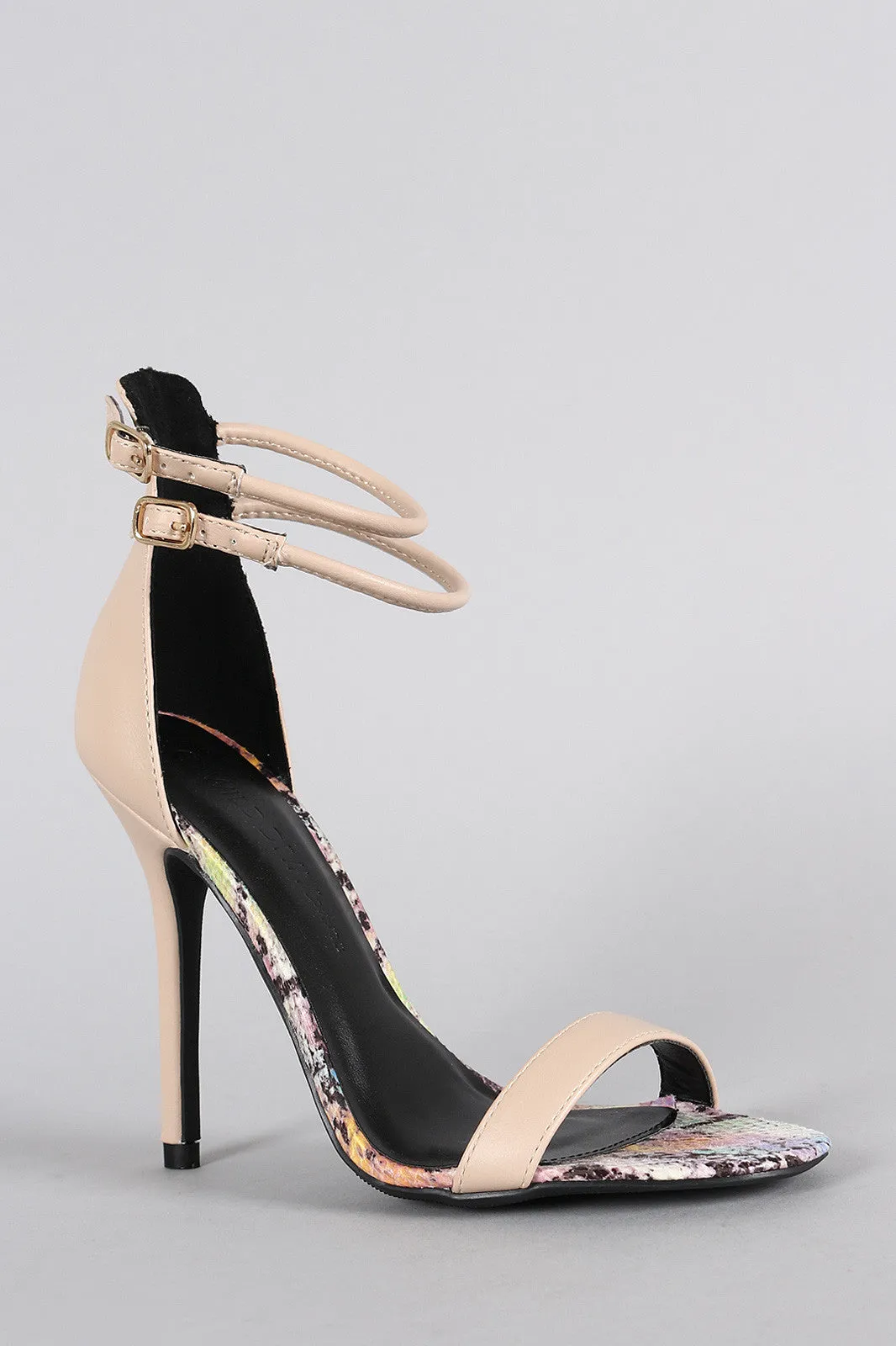 Wild Diva Lounge Snake Soul Open Toe Heel