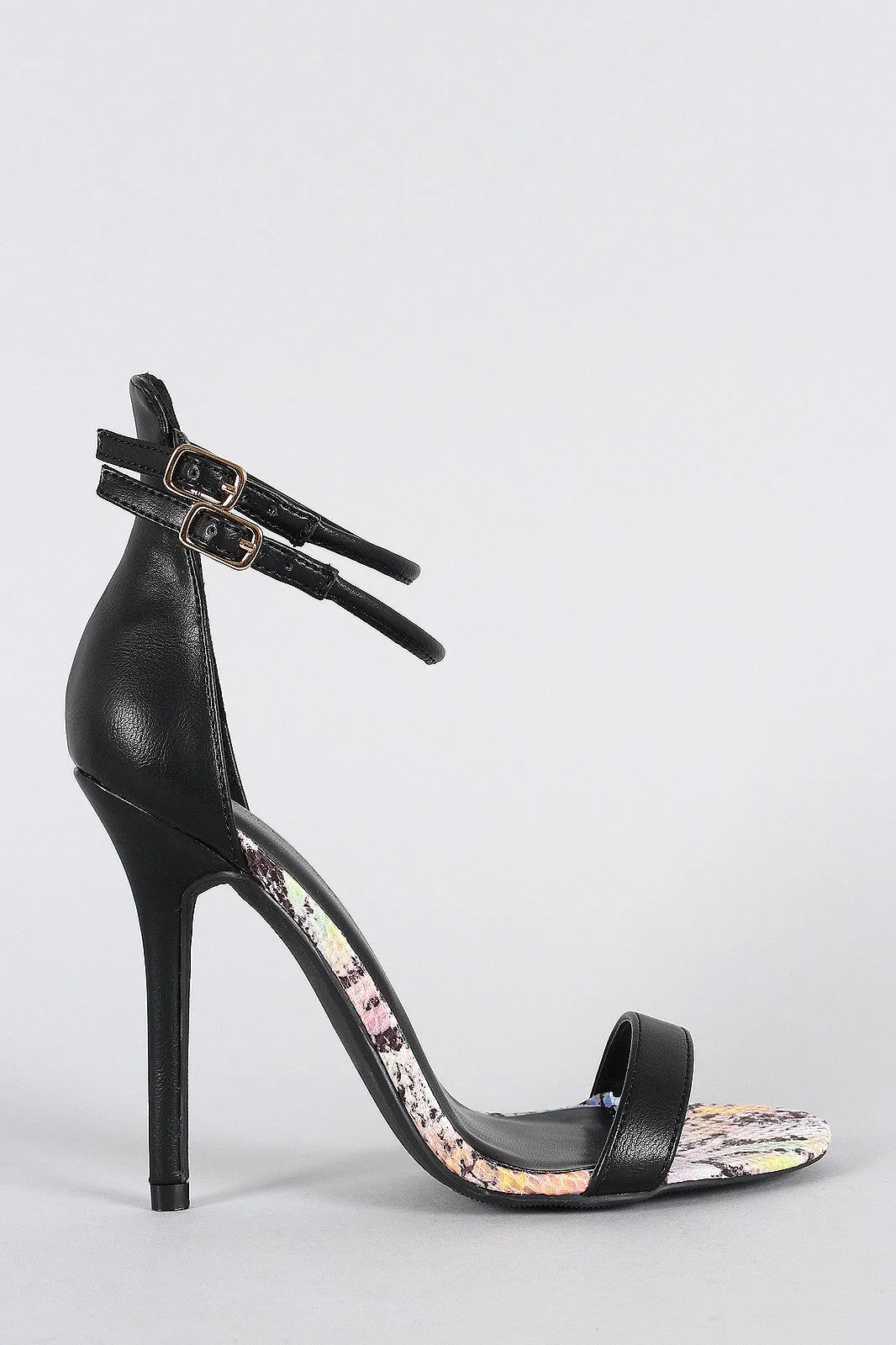 Wild Diva Lounge Snake Soul Open Toe Heel