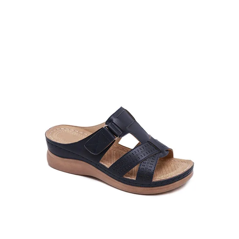 Women Summer Hook & Loop Platform Sandals