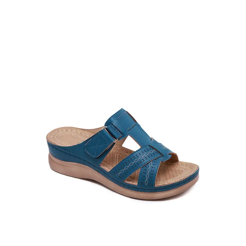 Women Summer Hook & Loop Platform Sandals