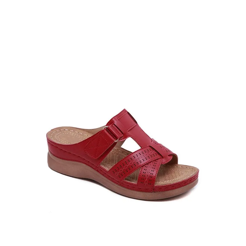 Women Summer Hook & Loop Platform Sandals