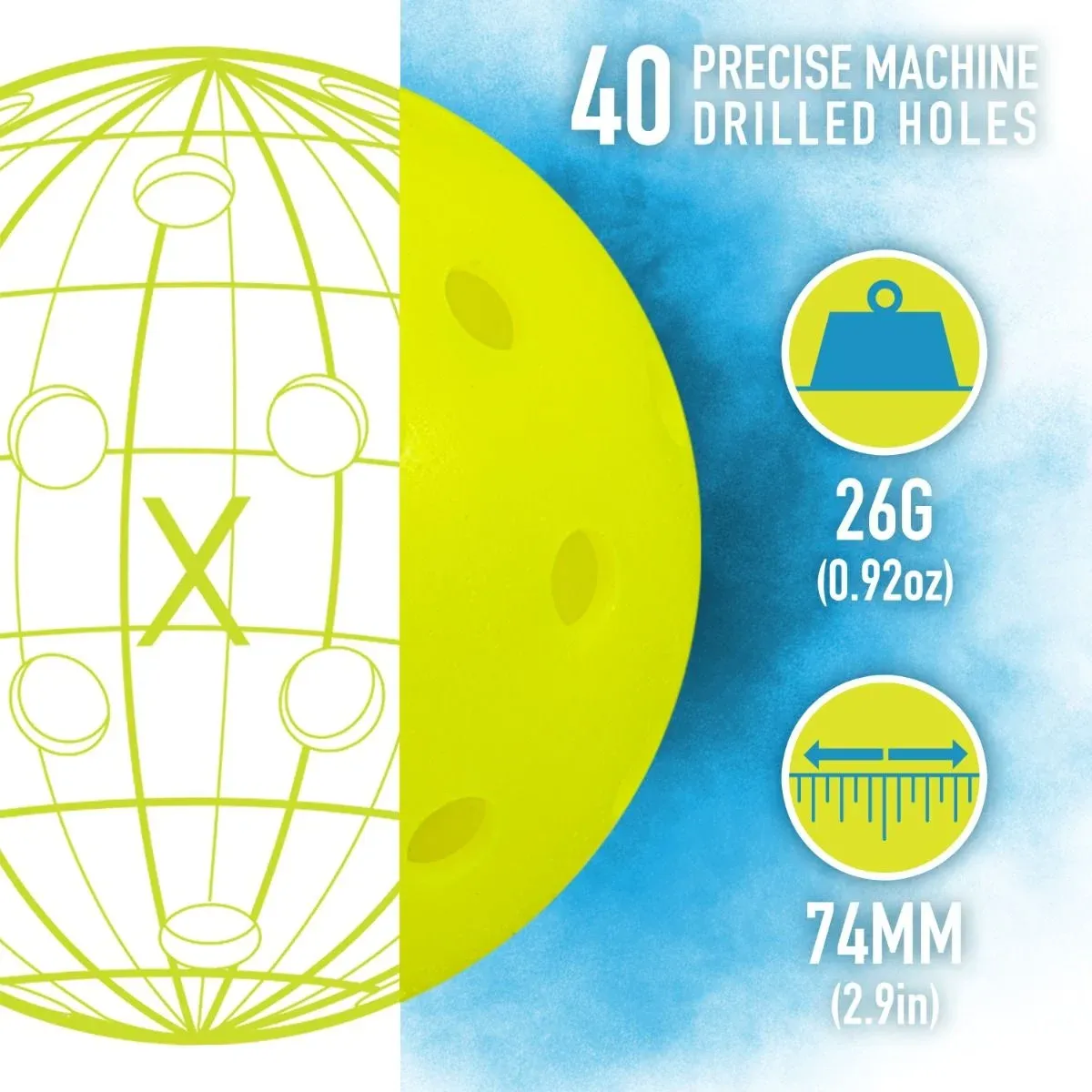 X-40 Outdoor Pickleball 3 Pack