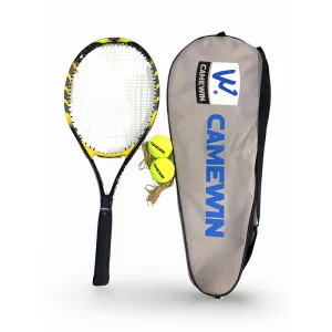 Yellow Flash Tennis Racket Set - Comes with 2 Balls and a Cover